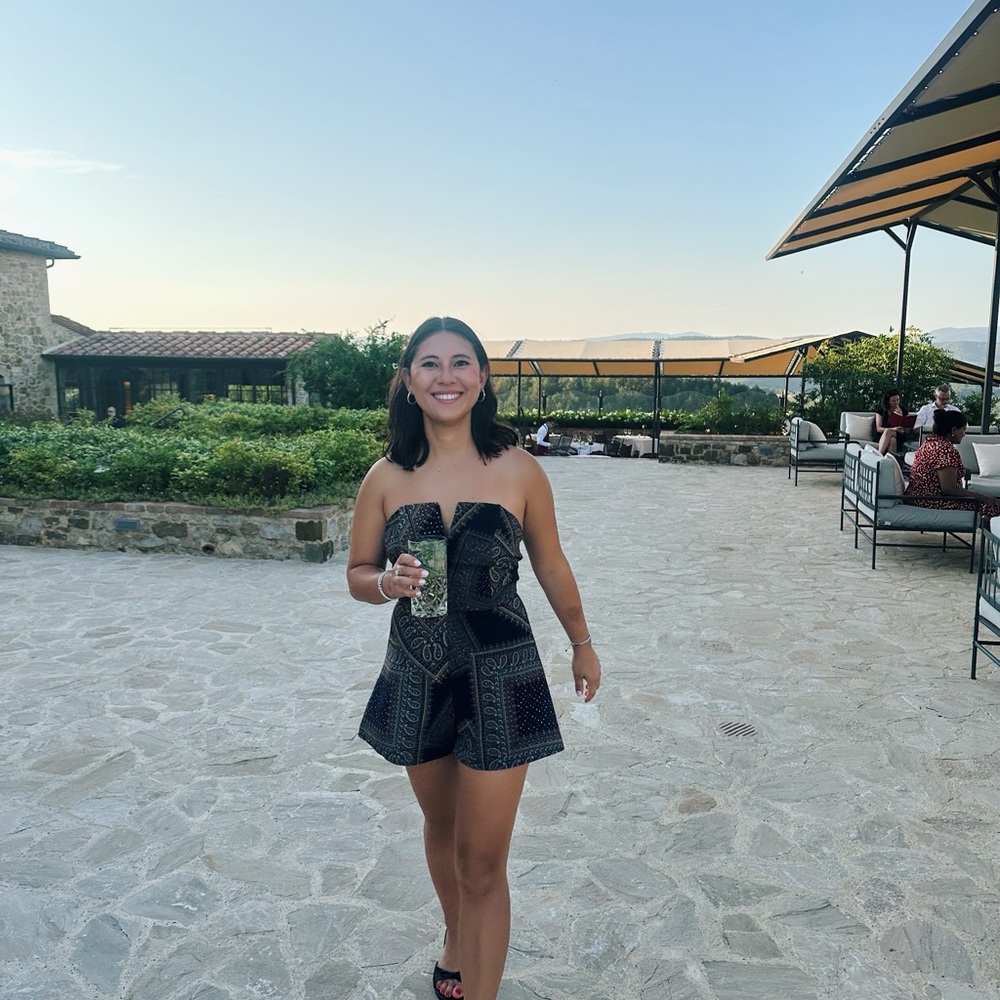 Paisley Print Strapless Romper